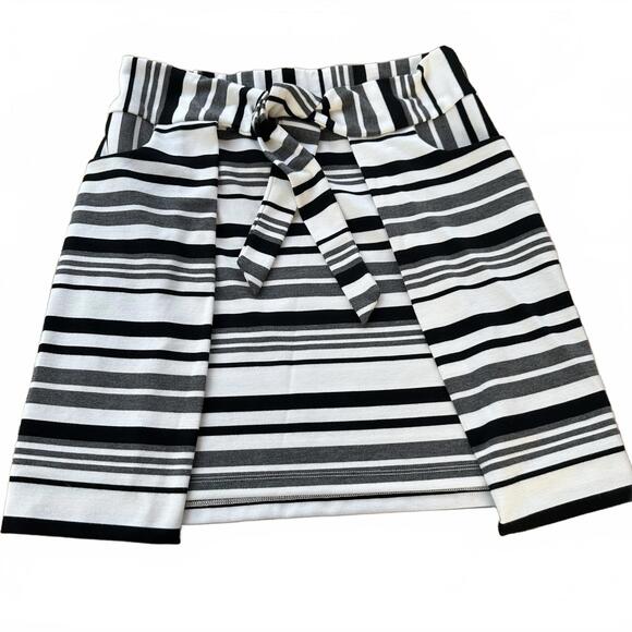 Cabi grandstand striped wrap skirt tie front preppy mini nautical stretch sz s - Picture 1 of 7
